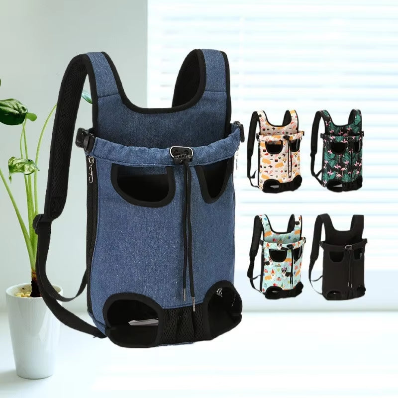 Adjustable Cat Carrier Bag Pet Double Shoulder Backpack Portable Bag Outdoor Travel Camping Hiking Cat Bag Dog Bag